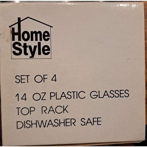 Vintage NIB 4 FUN  Penguin Beach Party POOL Home Style 14 OZ Acrylic Glass Cups - Picture 10 of 14